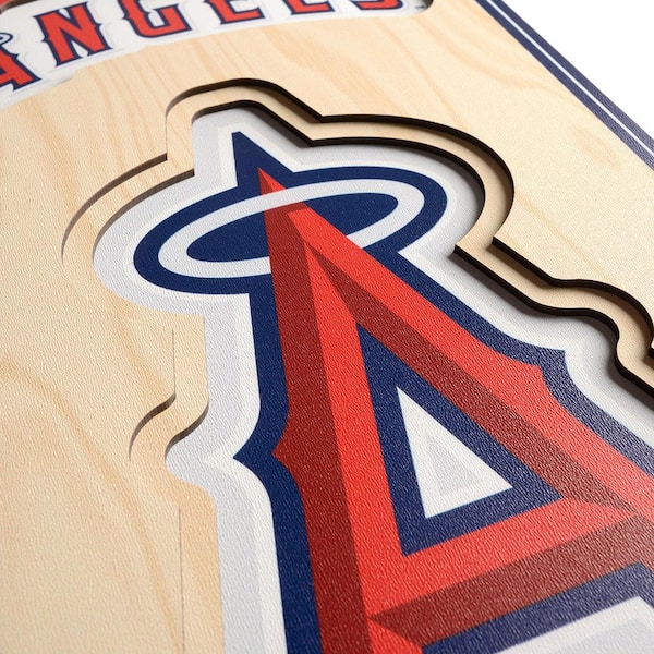 MLB Los Angeles Angels Wooden 8 in. x 32 in. 3D Stadium Banner-Angel Stadium of Anaheim