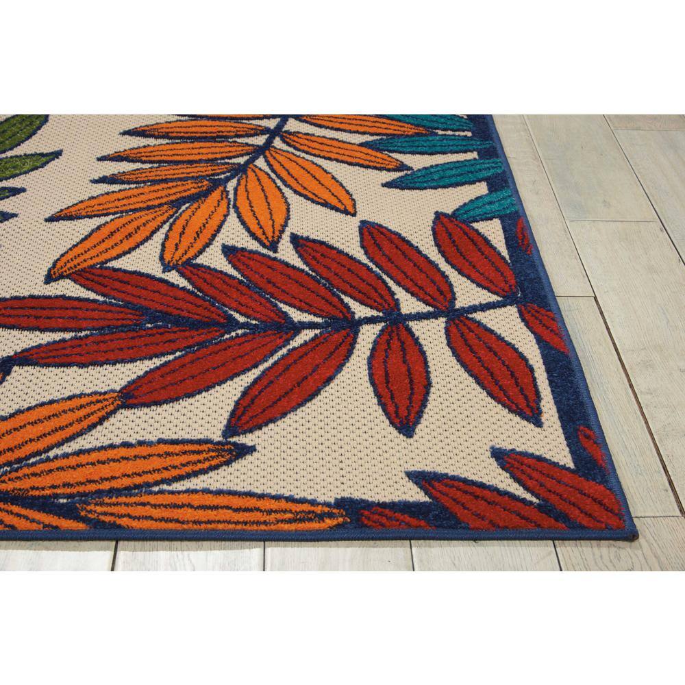 Energetic Floral Multicolor Synthetic 6' x 9' Reversible Area Rug