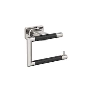 Esquire 5-7/8 in. (149 mm) L Single Post Toilet Paper Holder in Polished Nickel/Black Bronze