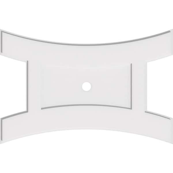 Ekena Millwork 38 in. W x 25-3/8 in. H x 2 in. ID x 1 in. P Haven Architectural Grade PVC Contemporary Ceiling Medallion