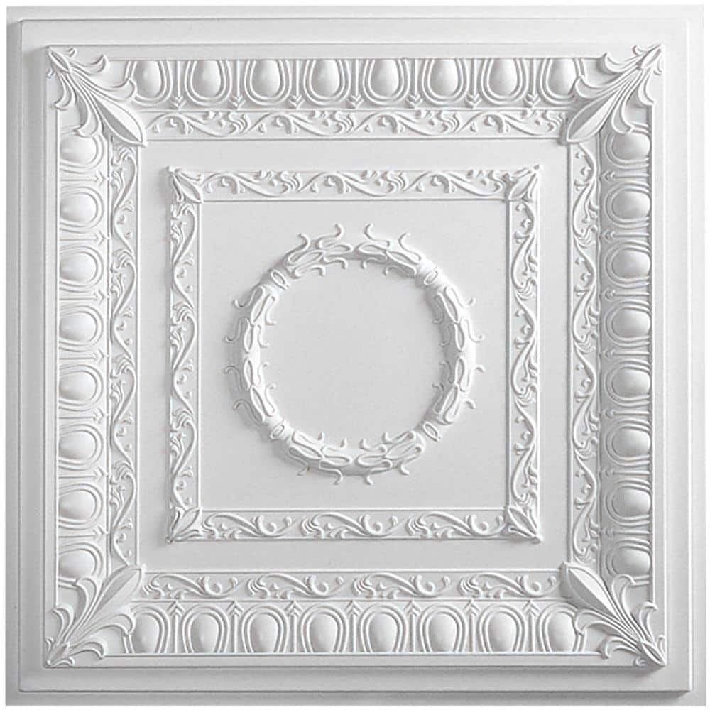 Royal White Faux Tin 2x2 ft Ceiling Tile