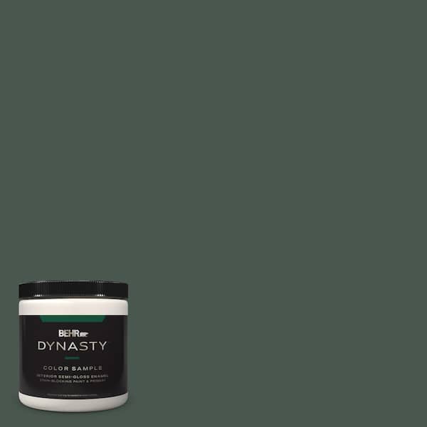 BEHR DYNASTY 8 oz. #ECC-45-3 Conifer Semi-Gloss Enamel Stain-Blocking Interior/Exterior Paint & Primer Sample