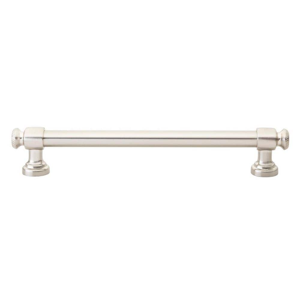 Satin Nickel 6-1/4 Inch Modern Bar Pull with Mounting Hardware