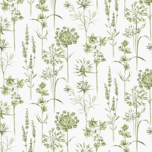 Superfresco Easy Green Botanical Wildflowers Wallpaper Sample