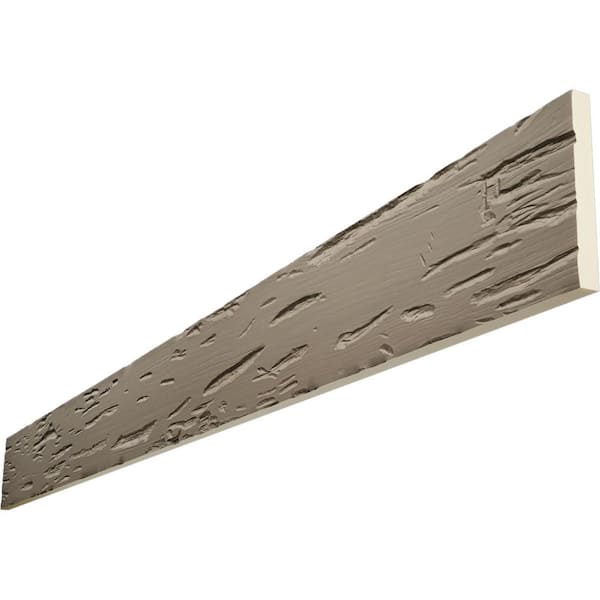 Ekena Millwork Endurathane 1 in. H x 10 in. W x 12 ft. L Pecky Cypress Rustic Taupe Faux Wood Beam Plank