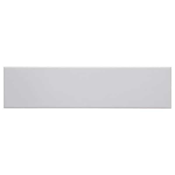 Alva Savini Grey 3 in. x 12 in. Subway Glossy Ceramic Wall Tile Sample