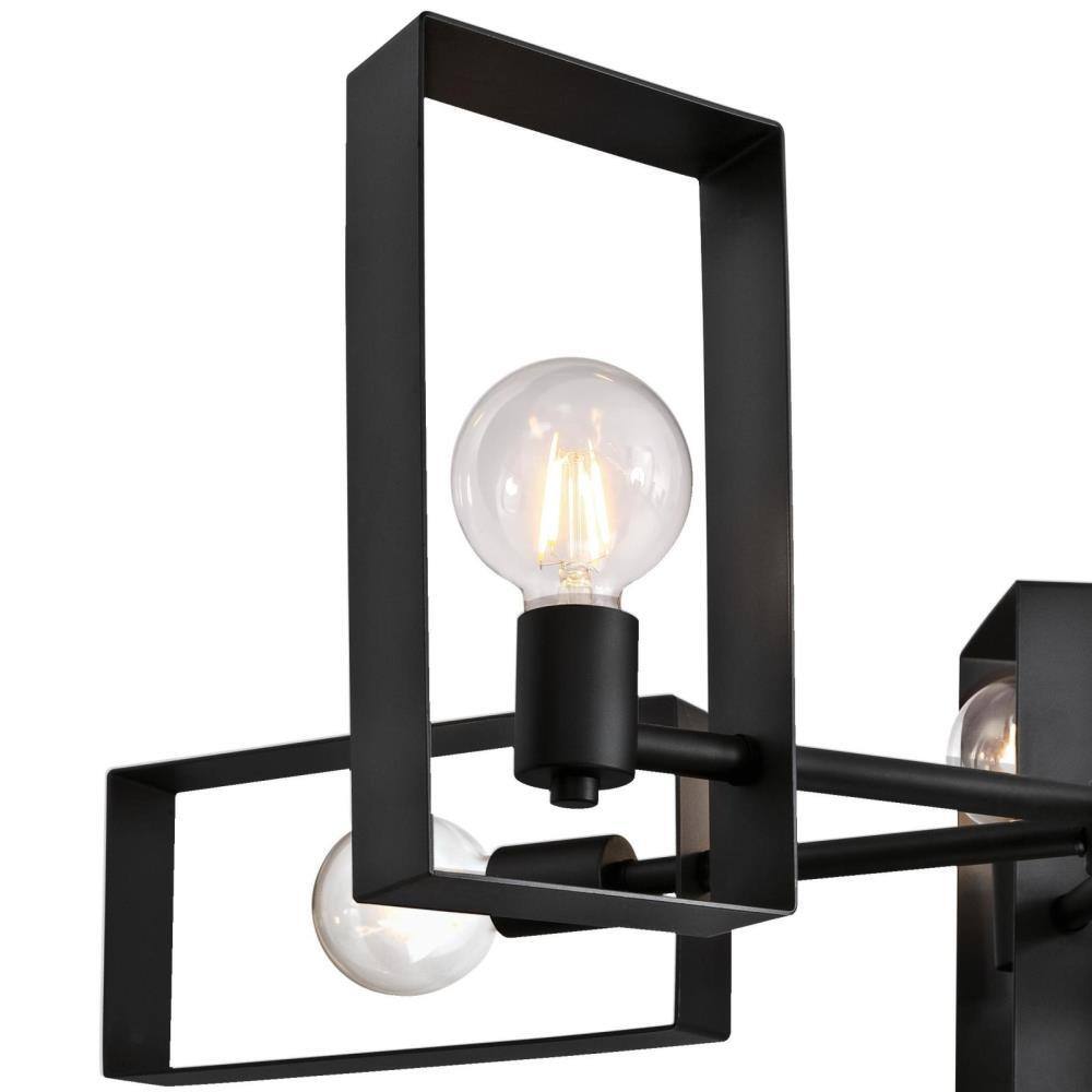 Porter Matte Black Geometric 6-Light Chandelier