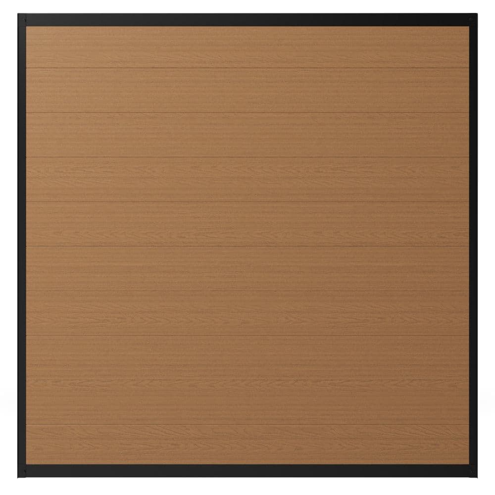 WamBam Fence 6 ft. H x 6 ft. W No Dig Edgewood Walnut Brown