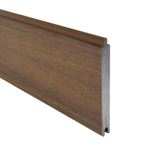 Euro Style 4 ft. x 6 ft. Black Top King Cedar Aluminum/Composite Horizontal Fence Panel