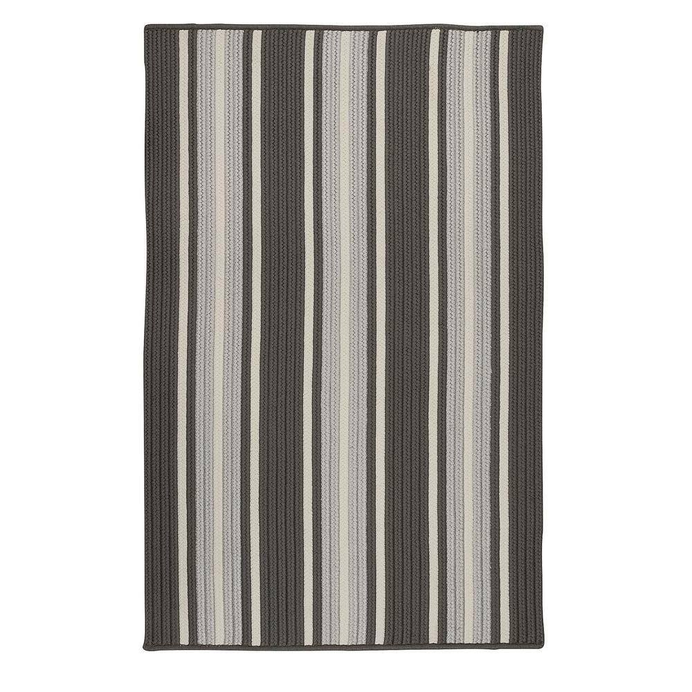 Colonial Mills Mesa Stripe Stone Grey 10 ft. x 13 ft. Striped Indoor/Outdoor Area Rug -  MS38R120X156S