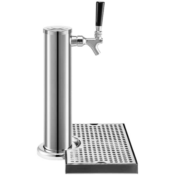 VEVOR Beer Tower 3 in. Dia. Silver Column Stainless Steel Draft