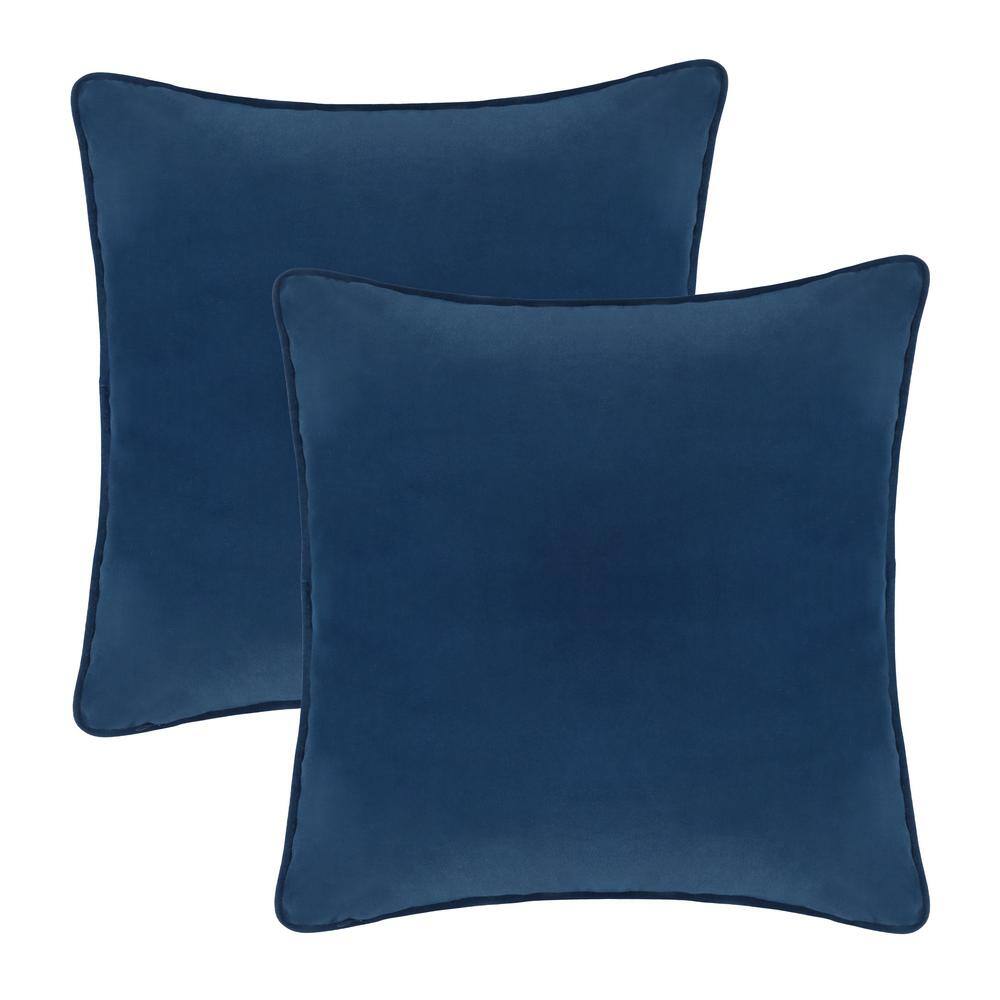 A1 Home Collections A1HC Royal Blue Velvet Decorative Pillow Cover Pack