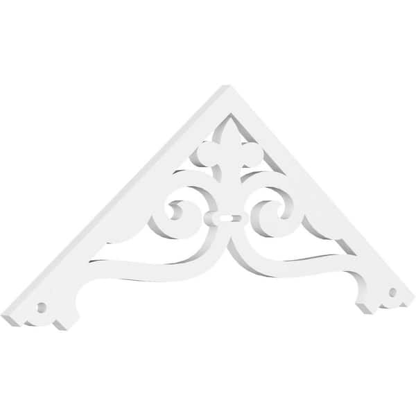 Ekena Millwork 1 in. x 48 in. x 18 in. (9/12) Pitch Finley Gable Pediment Architectural Grade PVC Moulding