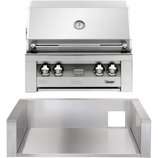 Unbranded 30 in. Built-In Natural Gas Grill in Stainless with Insulated Jacket