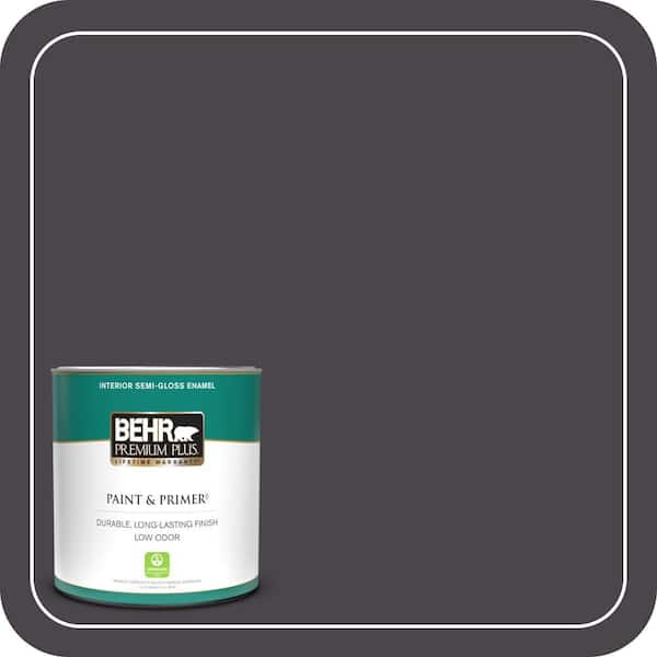 BEHR PREMIUM PLUS 1 qt. #N550-7 Catwalk Semi-Gloss Enamel Low Odor Interior Paint & Primer