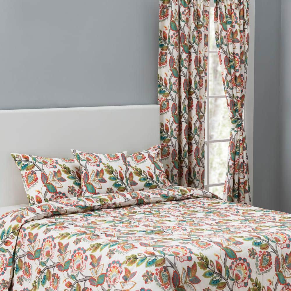 Ellis Curtain 3Piece Multi Floral Cotton Queen Comforter Set