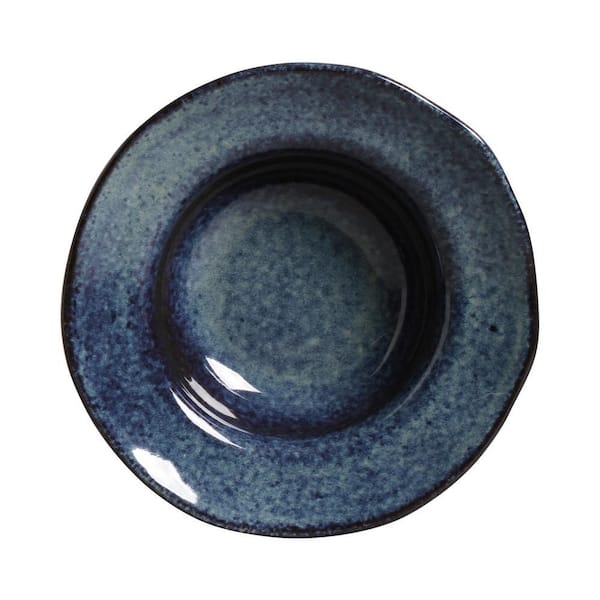 8.1 fl. oz. Denim Dark Blue Stoneware Dessert Bowl (Set of 4)