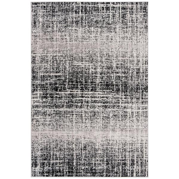 SAFAVIEH Adirondack Ivory/Black 4 ft. x 6 ft. Solid Gradient Area Rug