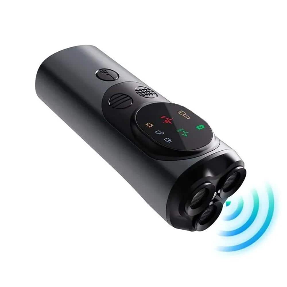 Ultrasonic Dog Barking Control Training Device with LED Flashlight and Port