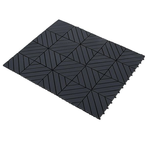 1 ft. x 1 ft. Quick Deck Composite Plastic Interlocking Deck Tile in Gray (44 sq. ft. per Box)
