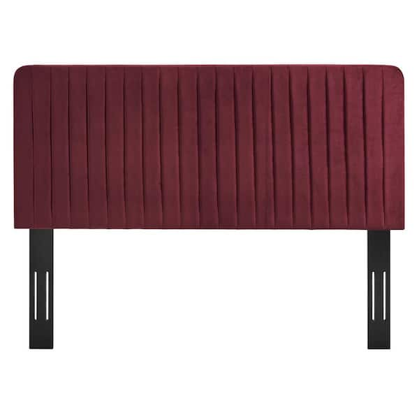 Maroon velvet online headboard