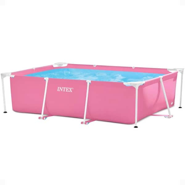 7FT x 5'FT x 23.5" Above Ground Steel Frame Rectangular Pool Set, Durable Metal Frame Swimming Pool