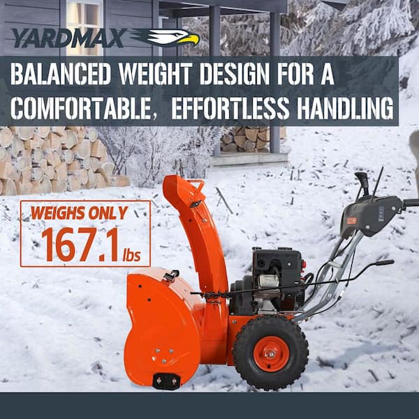 YARDMAX 28 in. 252 cc Two-stage Self-propelled Gas Snow Blower
