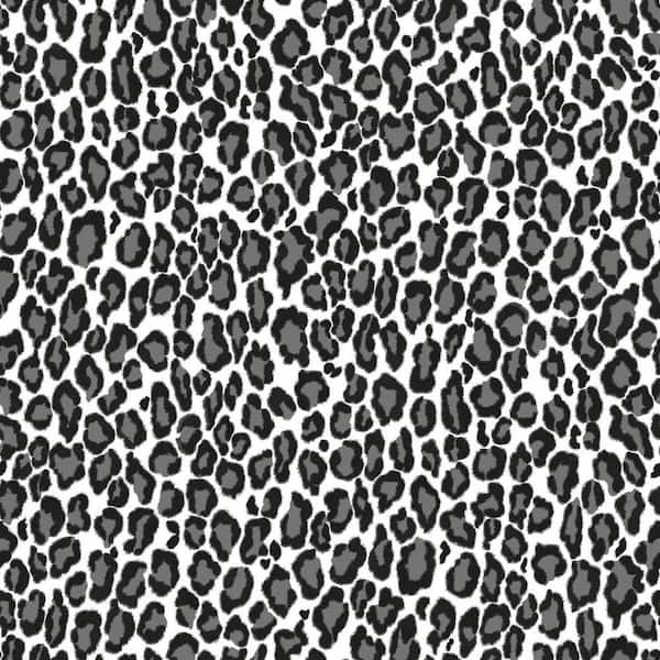 Shades Animal Print Wallpaper Leopard Jaguar Spots Black White Silver