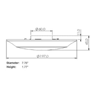 Prescott 7 in. Satin Nickel Recessed LED Kit