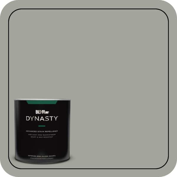 BEHR DYNASTY 1 qt. #N380-4 Strong Winds One-Coat Hide Semi-Gloss Enamel Interior Stain-Blocking Paint and Primer