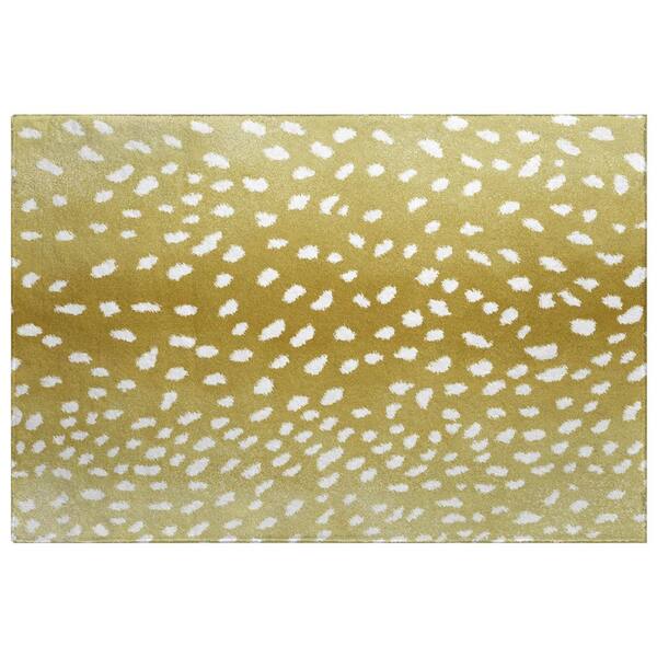 Dream Shag Premium Machine Washable Abstract ADS44 Gilded 3 ft. x 4 ft. Area Rug