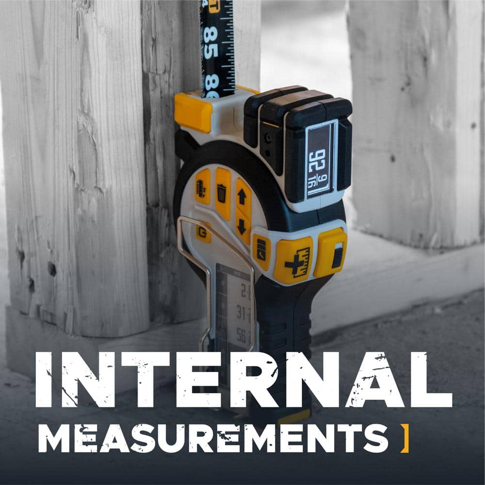 T1 Tomahawk 25 ft Digital Tape Measure with Green Laser