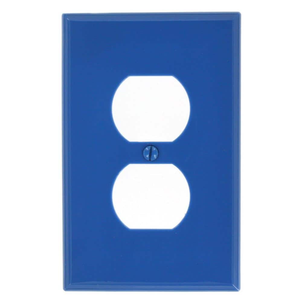 Blue Midway Nylon 1-Gang Duplex Wallplate