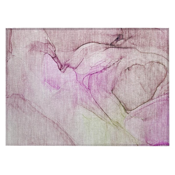 Chantille ACN502 Pink 1 ft. 8 in. x 2 ft. 6 in. Machine Washable Indoor/Outdoor Geometric Area Rug