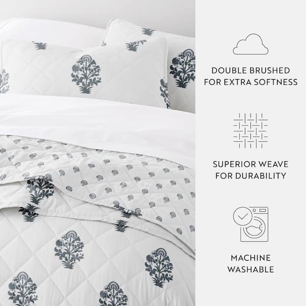 Becky Cameron All Season 3-Piece Dusk Blue Stamped Bloom