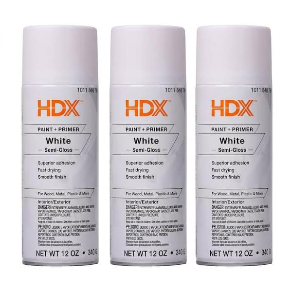 12 oz. Paint and Primer Semi-Gloss White Spray Paint