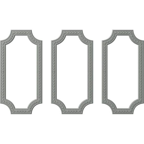 Ekena Millwork 24 in. W x 48 in. H Unfinished Polyurethane Caputo Egg & Dart Panel Moulding Kit (Triple Panel)