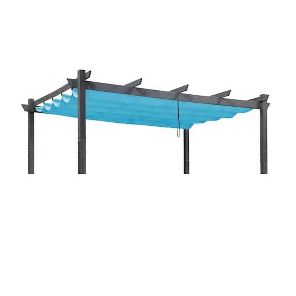 10 ft x 12 ft. Outdoor Pergola Shade Cover-Canopy Replacement Top, Turquoise Blue