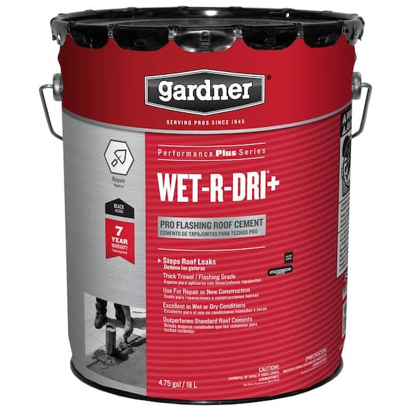 Gardner 4.75 Gal. Wet-R-Dri Plus Pro Flashing Asphalt Roof Patch Coating Cement