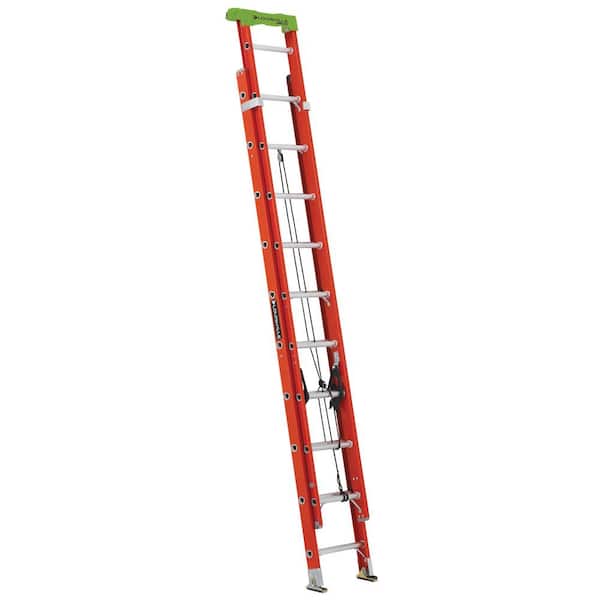 Louisville Ladder 20 ft. Fiberglass Extension Ladder w/ProTop with 300 lbs. Load Capacity Type IA Duty Rating