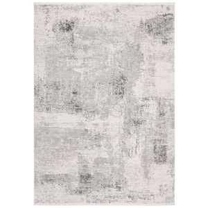 Invista Grey/Ivory 5 ft. x 8 ft. Geometric Abstract Area Rug