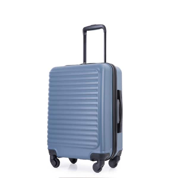 Tatahance 21.6 in. Blue ABS Lightweight Spinner Suitcase