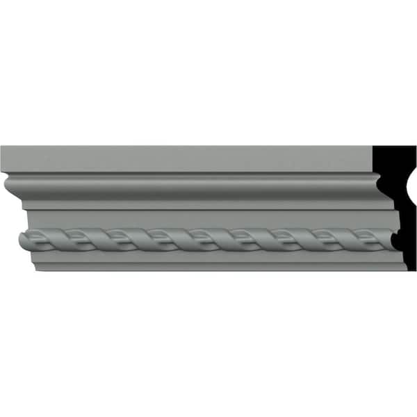 Ekena Millwork SAMPLE - 1-1/8 in. x 12 in. x 3 in. Urethane Windsor Rope Chair Rail Moulding