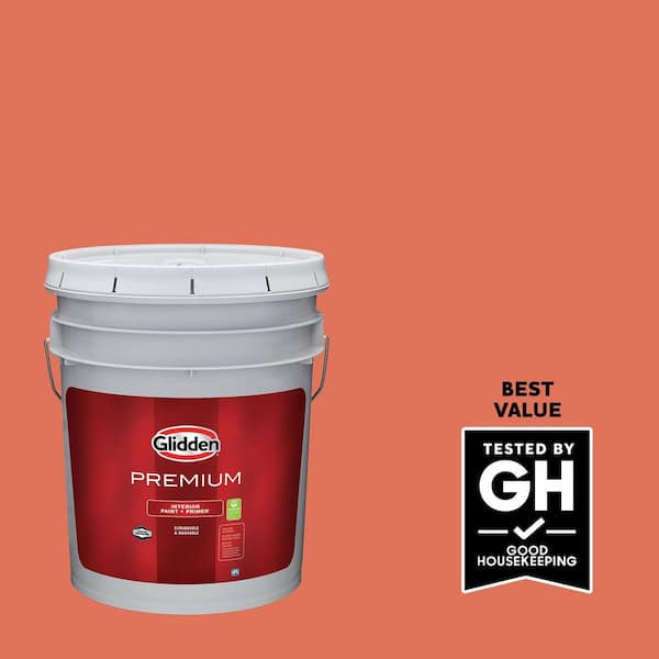 Glidden Premium 5 gal. PPG1193-6 Rustic Pottery Semi-Gloss Interior Latex Paint