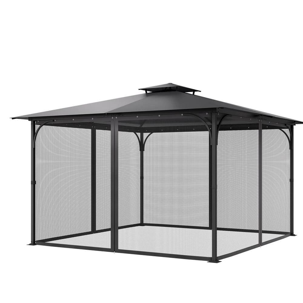 Gazebo Netting Replacement, Fit Most 12 x 12 x 7.5 ft. Gazebo Curtain, Outdoor Garden Net, 4-Panel Sidewall Mesh Net price history on PriceWatchPro
