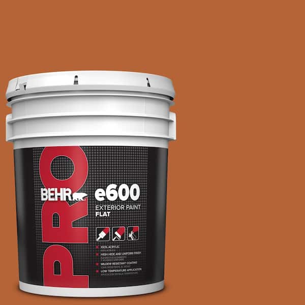 BEHR PRO 5 gal. #250D-7 Caramelized Orange Flat Exterior Paint