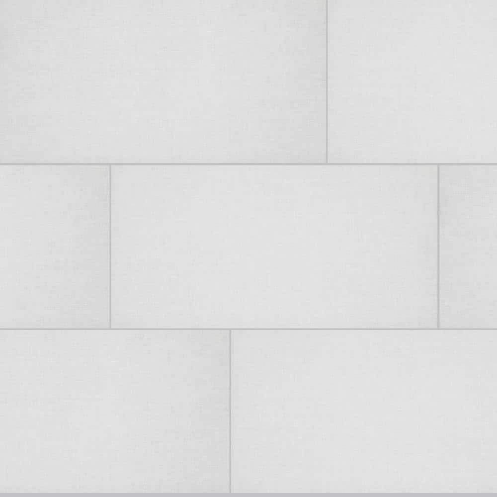 Royal Linen White 12 in. x 24 in. Porcelain Floor and Wall Tile Sample (1.9 sq. ft./Piece) -  Florida Tile Home Collection, CHDERYL10SAM