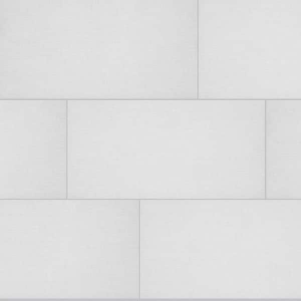Florida Tile Home Collection Royal Linen White 12 in. x 24 in. Porcelain Floor and Wall Tile Sample (1.9 sq. ft./Piece)
