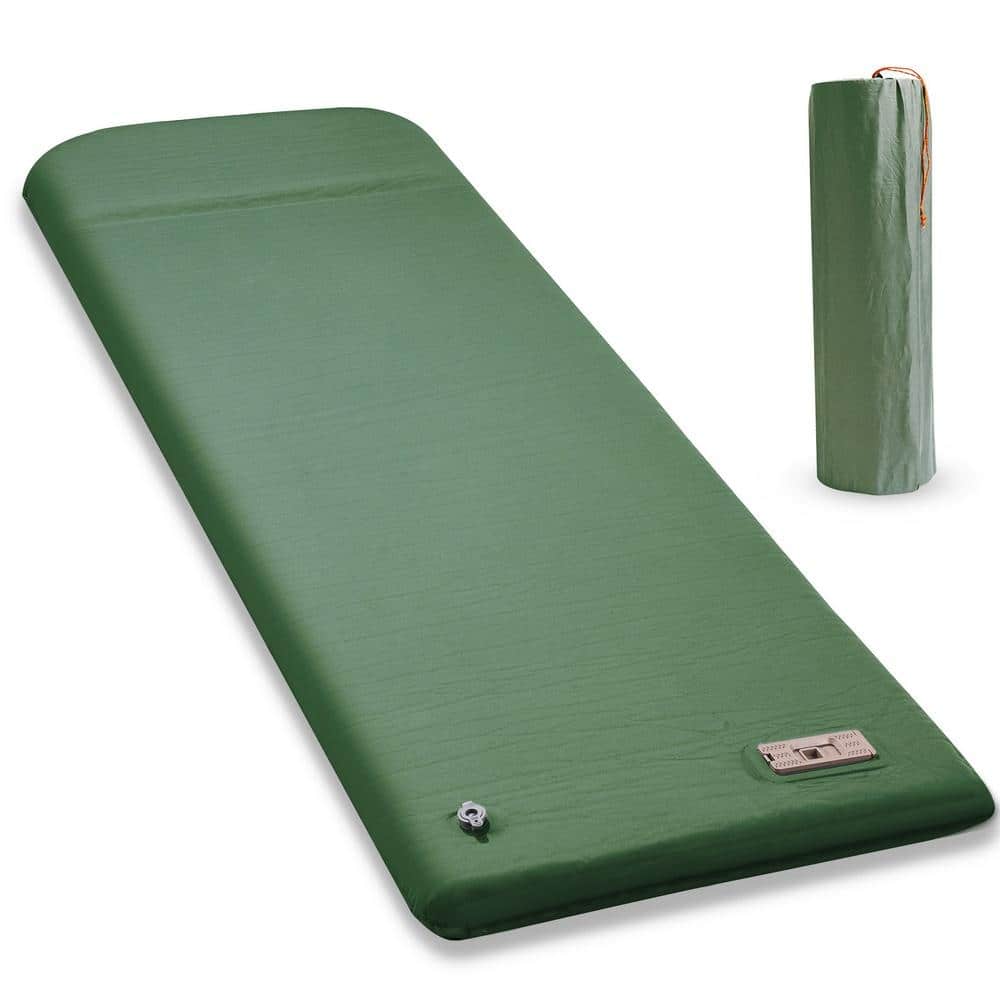 Self Inflating Sleeping Pad with Electric Pump, 3.2 Inch Memory Foam Camping Mattress with Built-in Pillow, Green price history on PriceWatchPro