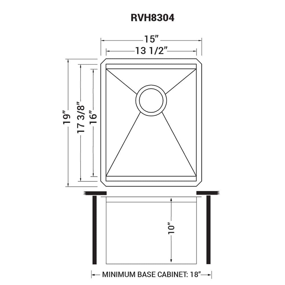 Ruvati 15" Stainless Steel Workstation Sink with Wood Cutting Board